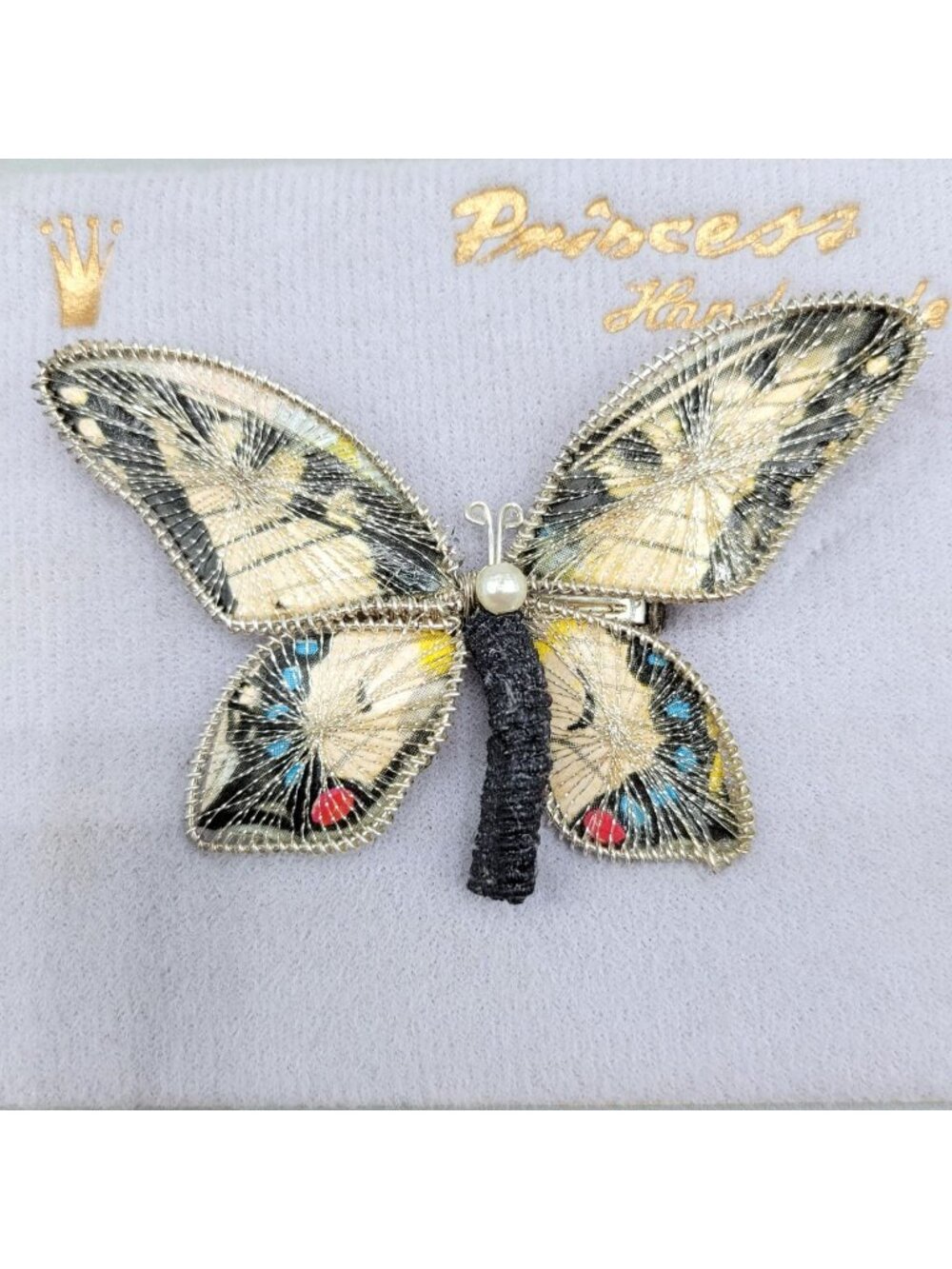 Old World Swallowtail Butterfly Fillagree Brooch Princess Jewelry Co W Germany